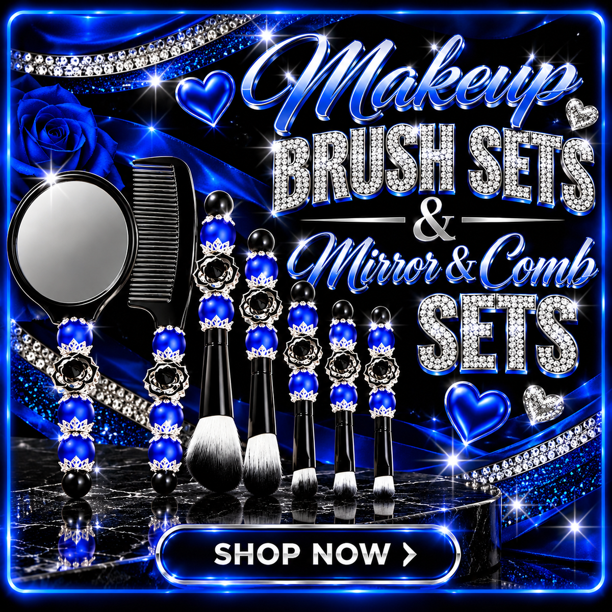 Makeup Brush Sets and Mirror & Comb Sets