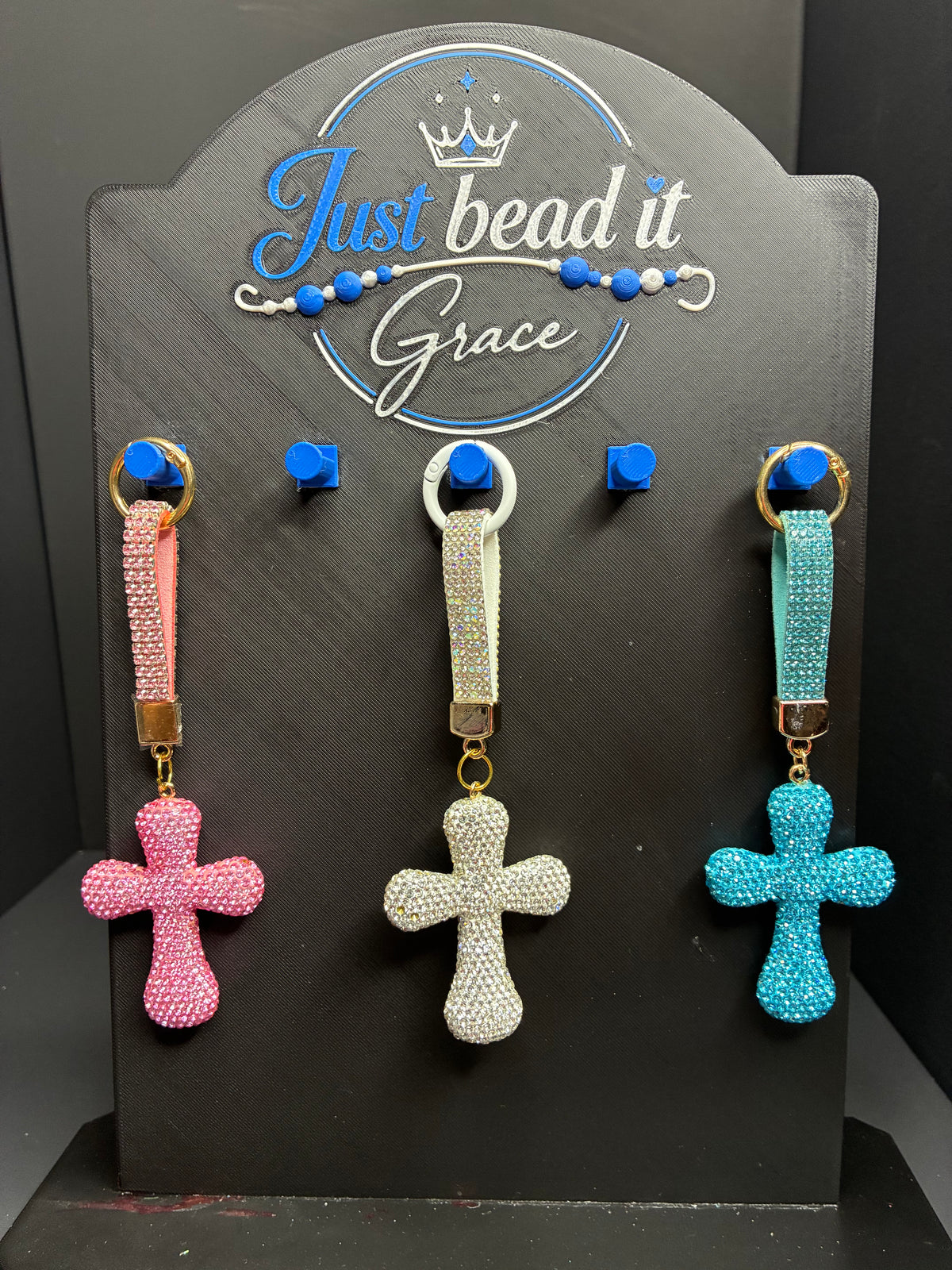 RHINESTONE CROSS (8 DIFFERENT COLORS)