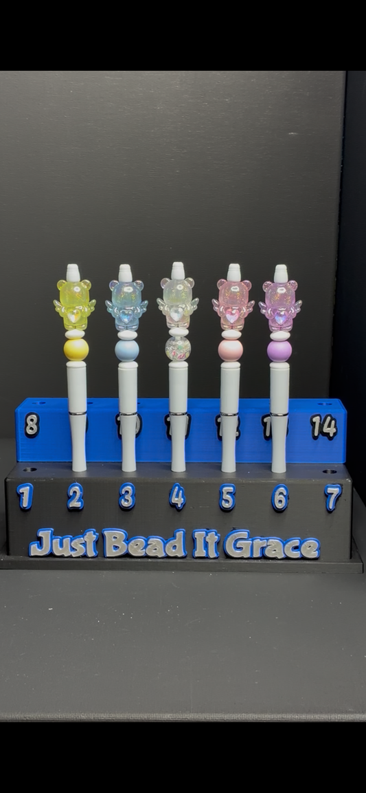 PASTEL ANGEL BEAR BEADED PENS